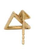 Ken Thompson 14kt Yellow Gold and Diamond Double Triangle Stud Earrings