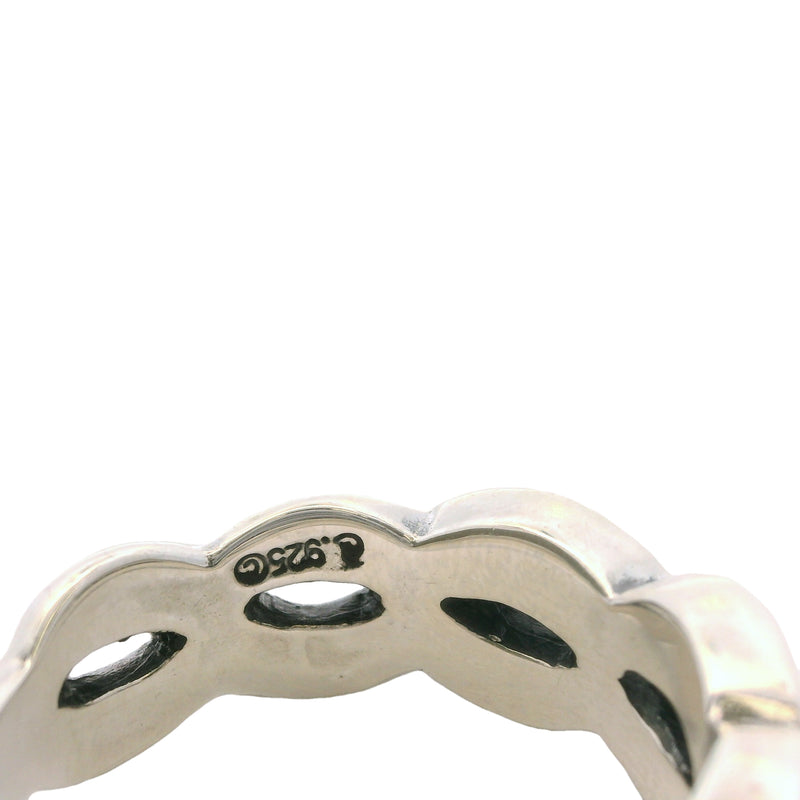Carolyn Pollack 925 Sterling Silver Turquoise And Coral Chip Braided Crossover Ring Size 10