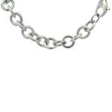 Retired Tiffany & Co 925 Sterling Silver Blank Circle Tag 7.5" Charm Bracelet