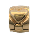 Pandora Retired Solid 14k Yellow Gold Hearts Love Clip Spacer Charm