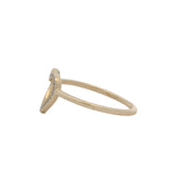 Pandora Solid 14kt Yellow Gold and Cubic Zirconia Open Captured Heart Ring Size 8.5
