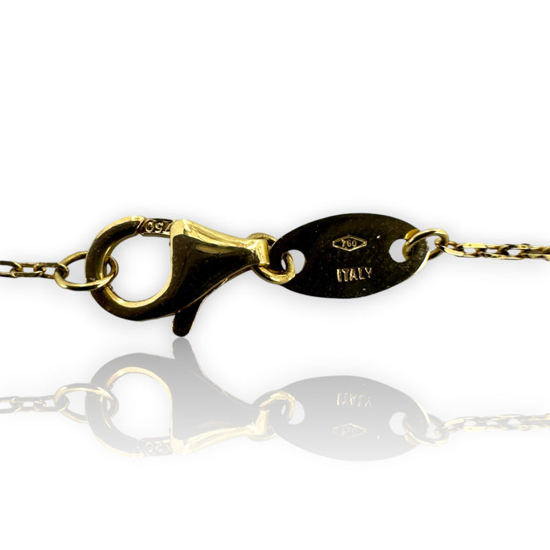 NEONERO Retired Solid 18kt Gold Two-Tone Filigree Figure 8 Station 32" Chain Necklace Made in Italy