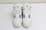 Louis Vuitton LV Trainer Red White Blue Sneakers Men's Size 8.5/EU 41.5