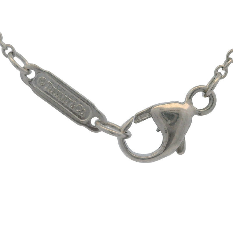 Tiffany & Co Solid 950 Platinum 3 Diamond 0.30ctw Sentimental Heart 16" Necklace