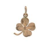 Krementz Solid 14kt Yellow Gold Four Leaf Clover Good Luck Dangle Charm Mini Pendant