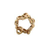 Pandora Solid 14kt Yellow Gold Trinity Flower Floral Spacer Bracelet Charm