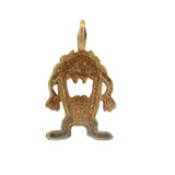 Vintage 1990 Warner Brothers Michael Anthony Tasmanian Devil Solid 14kt Yellow Gold Charm