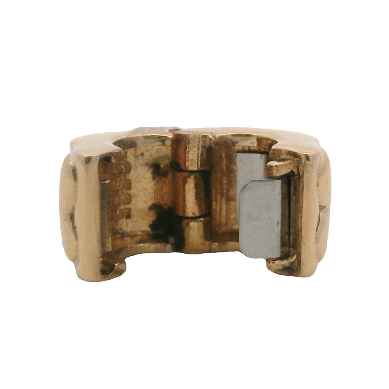 Charm separador con clip de corazones de oro amarillo de 14 kt de Pandora retirado