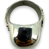 Vintage 1986 G&S Collectable 925 Sterling Silver Skull and Bones Heavy Biker Ring Size 9