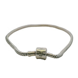 Vivara Brazillian Jewelry 925 Sterling Silver 8.5" Classic Snake Charm Bracelet