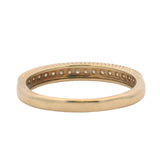Solid 10k Yellow Gold Diamond Line Half-Eternity Stackable Wedding Band Ring Size 8