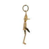 Vintage Solid 14kt Yellow Gold1.2" Long Pinocchio Puppet Toy Charm Pendant