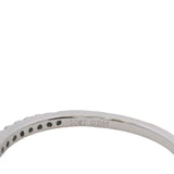 Solid 10kt White Gold and Diamond 1.5mm Thin Wedding Stackable Band Ring Size 6.75