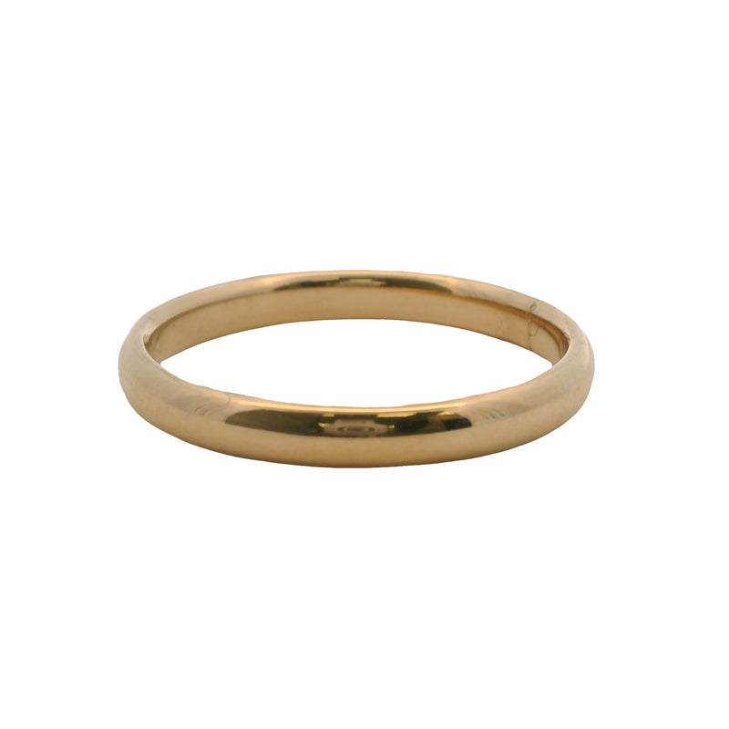 Anillo Diana Jewelry de oro amarillo macizo de 14 kt de 3 mm, talla 11