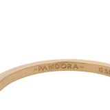 Pandora Solid 14kt Yellow Gold and Cubic Zirconia Elevated Heart Ring Size 9
