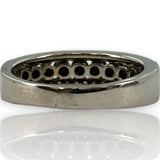 EFFY 14kt White Gold and Black and White Diamond Half-Eternity Ring Band