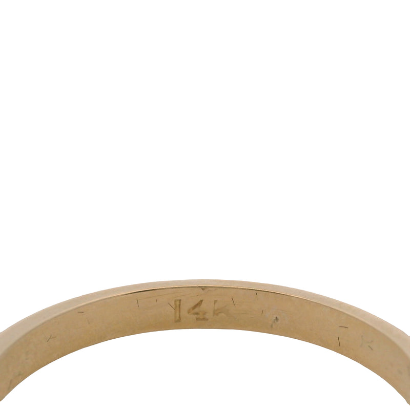 Vintage Solid 14kt Yellow Gold Simple Dainty Stackable Wedding Band Ring Size 6.25