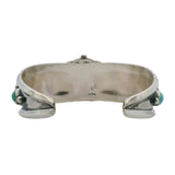 Rose Castillo Navajo 925 Sterling Silver and Cabochon Turquoise Cuff Watch Bracelet