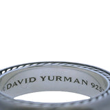 Discontinued Rare David Yurman 925 Sterling Silver and Titanium Diamond Streamline Pave Band Ring Size 9.5