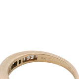 Vintage 14k Yellow Gold Baguette Diamond Channel Half-Eternity Band Ring Sz 5.75