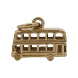 Vintage Solid 14kt Yellow Gold Double Decker Tour Bus Vehicle Dangle Charm