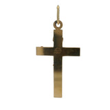 Vintage Corletto Italian 18kt Yellow Gold Crucifixion Cross INRI Jesus Religious Pendant