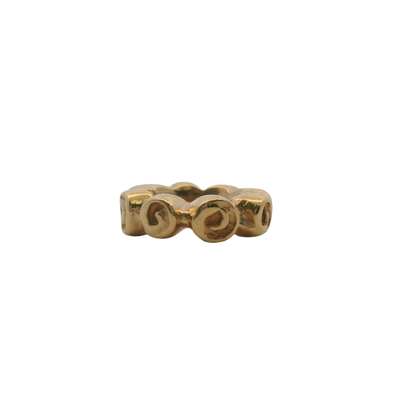 Charm separador de rosas pequeñas de Pandora de oro amarillo macizo de 14 kt (2 unidades)
