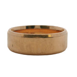 Solid 14kt Rose Gold Beveled Edge 6mm Stackable Wedding Band Ring Size 5.5
