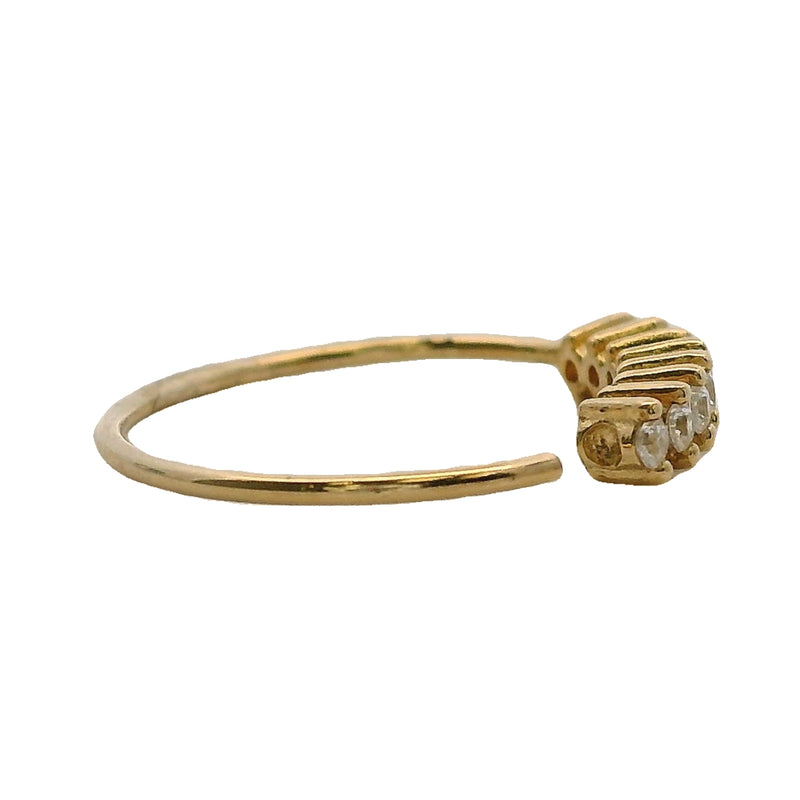 14kt Yellow Gold Nose Ring and CZ Cubic Zirconia 11mm Nose Ring