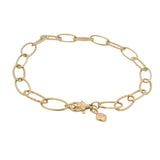David Yurman Solid 18kt Yellow Gold Oval Twisted Link 7.5" Chain Bracelet
