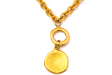 Vintage Givenchy Logo Matte Anchor Link 2 Strand Chain Gold Tone 16.5" Necklace