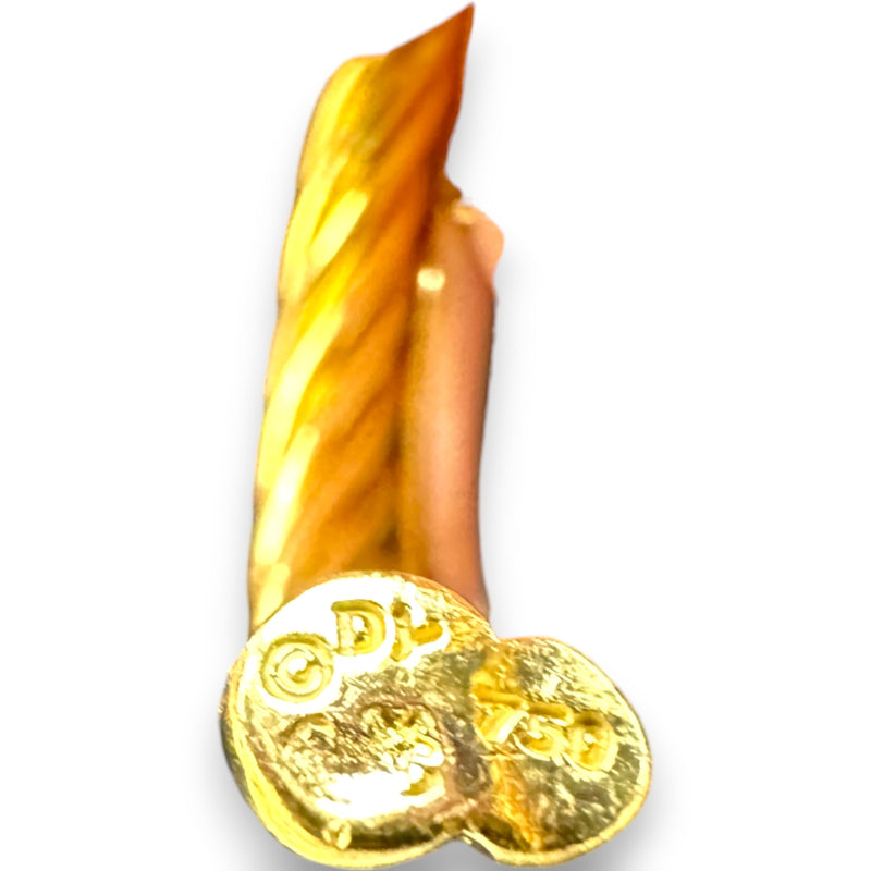 David Yurman Solid 18kt Yellow Gold Crossover 23mm Hoop Cable Earrings with 0.34ctw of Diamonds in Original Pouch