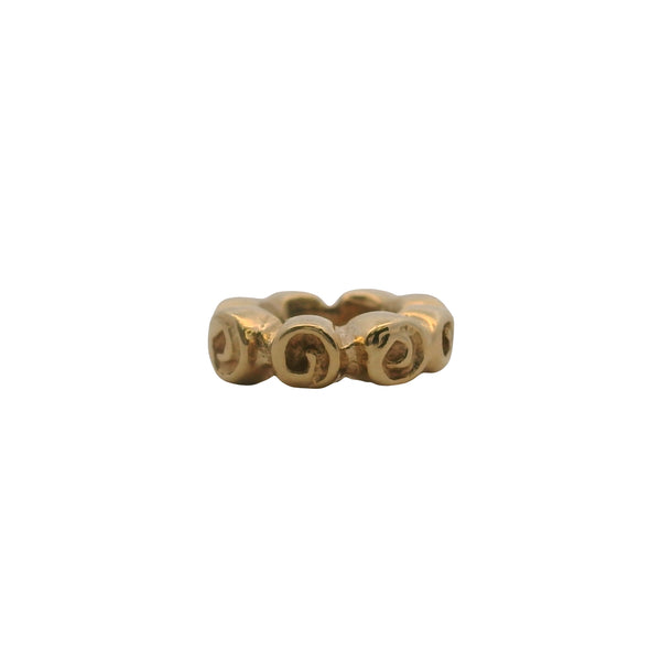 Charm separador de rosas pequeñas de Pandora de oro amarillo macizo de 14 kt (2 unidades)