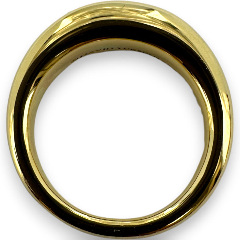 David Yurman Signed Solid 18kt Yellow Gold Everyday Wearable Solid Metal Dome Ring Size 7