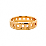 Tiffany & Co Solid 18kt Rose Gold Tiffany T Collection True Wide Ring with Alternating T Motif Size 9 Made in Italy