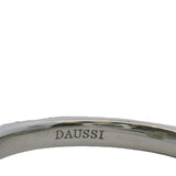 Henri Daussi Platinum and Trademark Daussi Cushion Cut Diamond Engagement Ring with Halo and Diamond Band Size 6.25