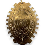 Edwardian Era 1914 Solid 14kt Rose Gold HOPE Medal Pendant/Brooch To Vera Rutter From Centralia High School