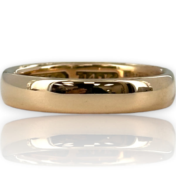 Antique Lambert Bros Solid 14kt Rose Gold 4mm Stackable Wedding Band Size 7.5 Ring