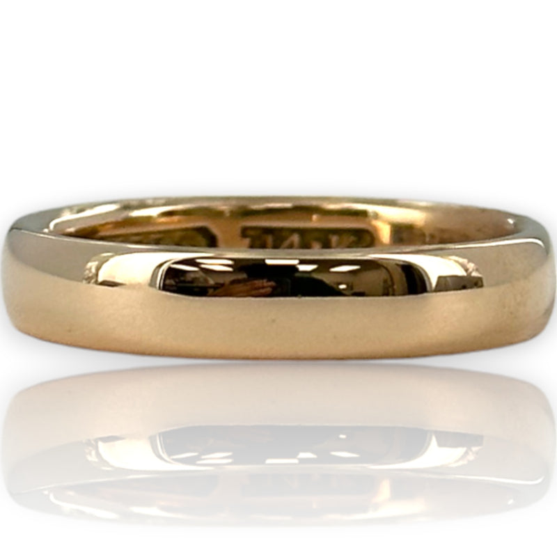 Antique Lambert Bros Solid 14kt Rose Gold 4mm Stackable Wedding Band Size 7.5 Ring