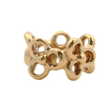 Pandora Solid 14kt Yellow Gold Trinity Flower Floral Spacer Bracelet Charm