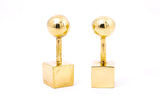 Vintage Tiffany & Co 18k 750 Yellow Gold Solid Geometric Cuff links