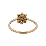 Pandora Solid 14kt Yellow Gold and Cubic Zirconia Lace Botanique Ring Size 8.5