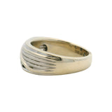 Solid 14kt White Gold Diagonal 0.55ctw Diamond Line Men's 9mm Ring Band Size 10