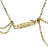 Vintage UnoAerre 14kt Yellow Gold Triple Strand 1mm Box Chain 23-27" Long Necklace