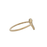 Pandora Solid 14kt Yellow Gold and Cubic Zirconia Open Captured Heart Ring Size 8.5