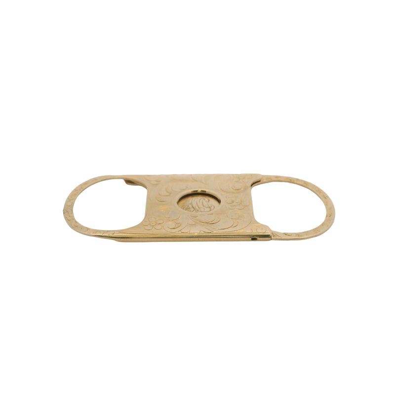 1902 Victorian Reinhold Steinecke Antique Solid 14kt Yellow Gold Floral Cigar Cutter ""ANC"
