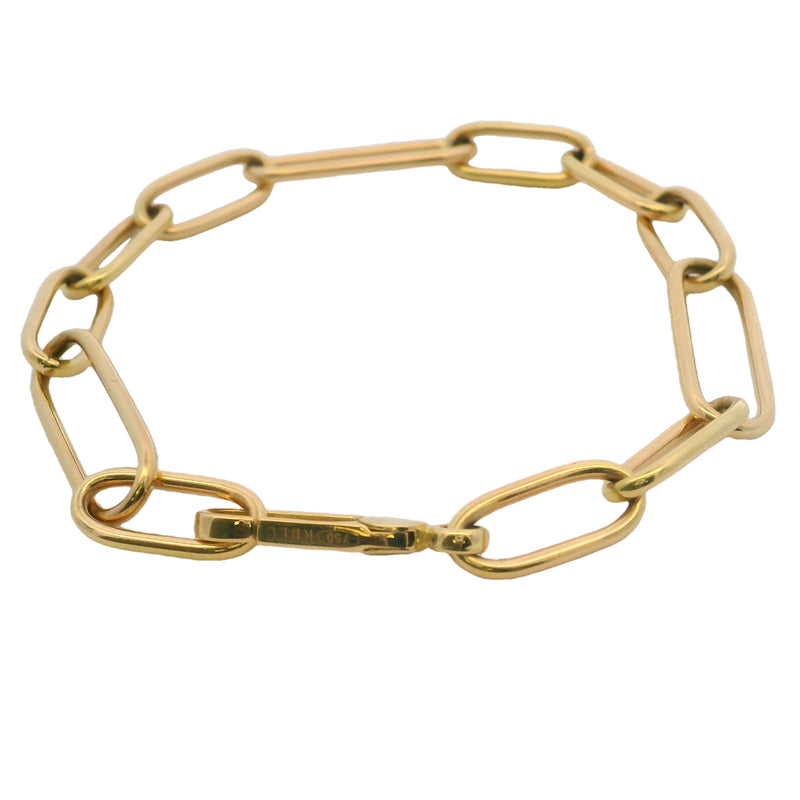 Rosa De La Cruz London 18kt Yellow Gold Chunky Links Paperclip 7.25" Bracelet