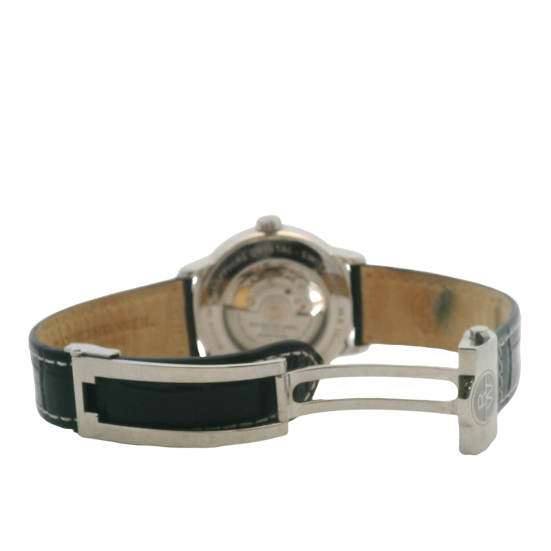 Raymond Weil Maestro Silver 2240-STC-J0655 Steel Leather Watch