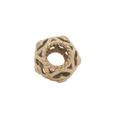 Pandora Retired Solid 14kt Yellow Gold and Diamond Openwork Hearts Bead Spacer Charm