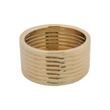 Solid 14k Yellow Gold Spiral Coil 10mm Band Ring Size 7